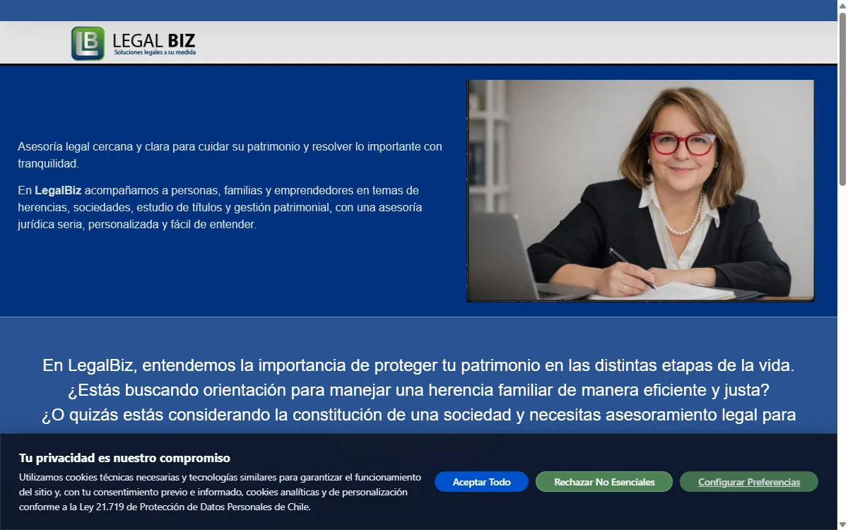 Captura de LEGALBIZ