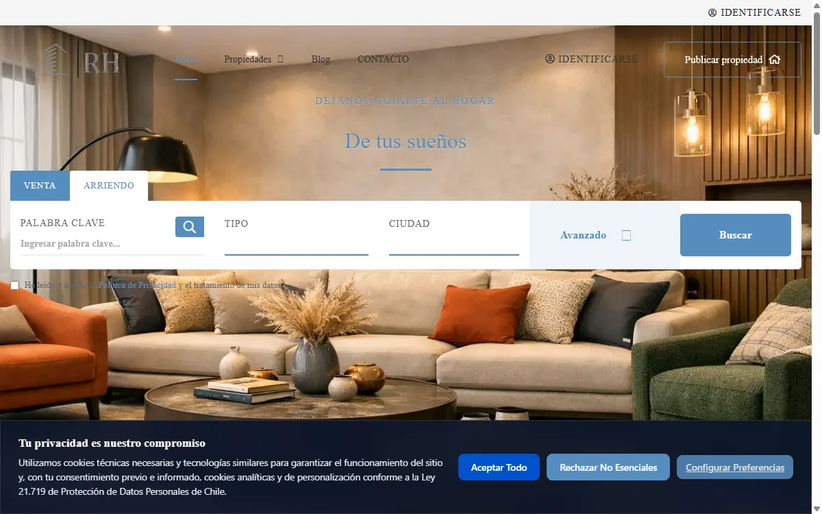 Captura de proinmobiliaria.cl