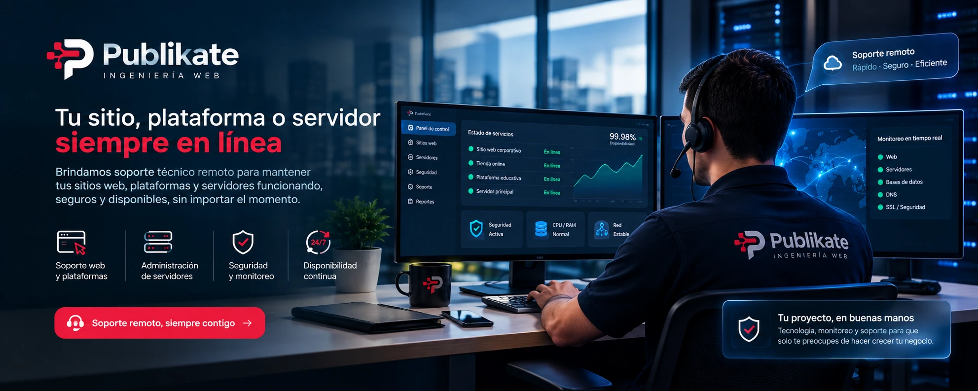 Publikate 2027 - Soporte Técnico Remoto 24/7 y Administración de Servidores Linux VPS
